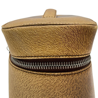 Salvatore Ferragamo Vanity Bag Hand Tote Purse Gancini Brown Authentic