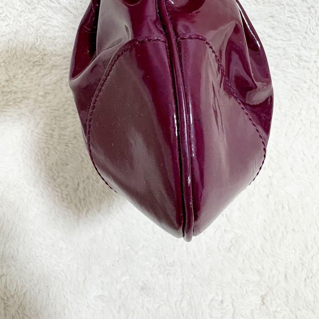Salvatore Ferragamo Hand Bag Tote Purse Gancini Red Purple Authentic