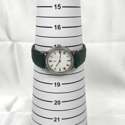 Saint Laurent Quartz Watch Wristwatch YSL Cassandra Green White Women's Auth
