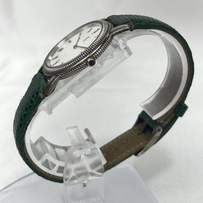 Saint Laurent Quartz Watch Wristwatch YSL Cassandra Green White Women's Auth
