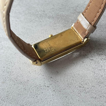Saint Laurent Quartz Watch Wristwatch YSL Cassandra Gold White Women's Auth