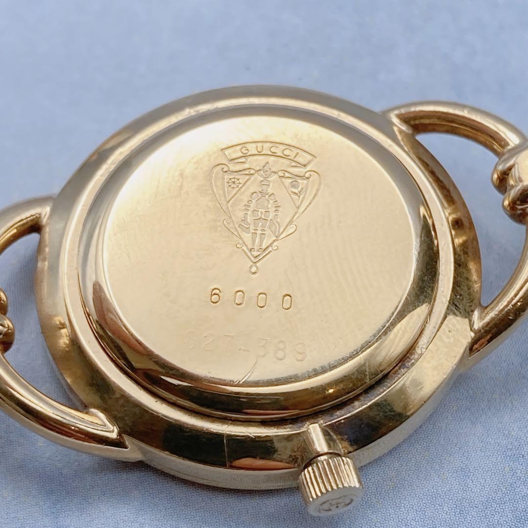 GUCCI 6000.2.L Quartz Watch Wristwatch Sherry Line Gold Red Green Women's Auth
