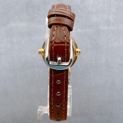 GUCCI 6600L Quartz Watch Wristwatch Brown White Gold Women's Authentic