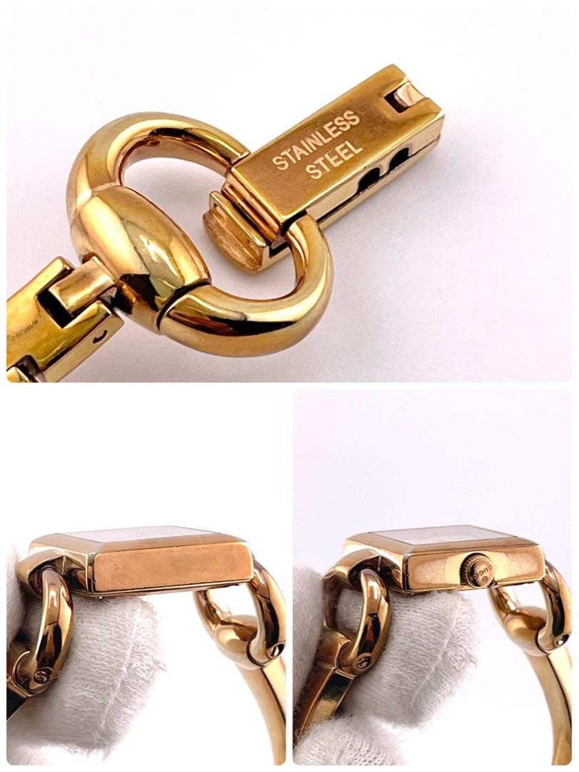 GUCCI Quartz Watch Wristwatch GG Gold Women's Authentic