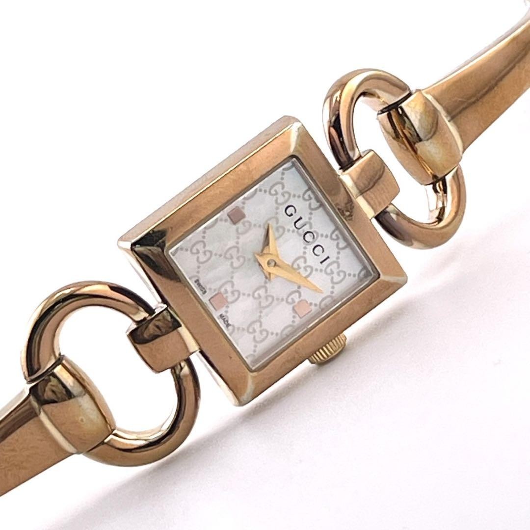 GUCCI Quartz Watch Wristwatch GG Gold Women's Authentic