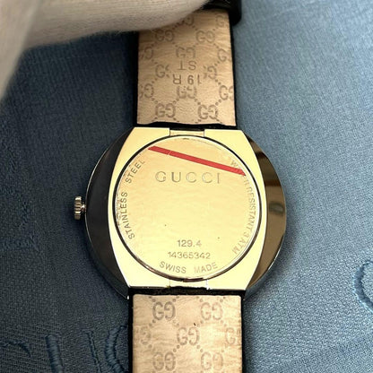 GUCCI Quartz Watch Wristwatch GG Silver Women's Authentic