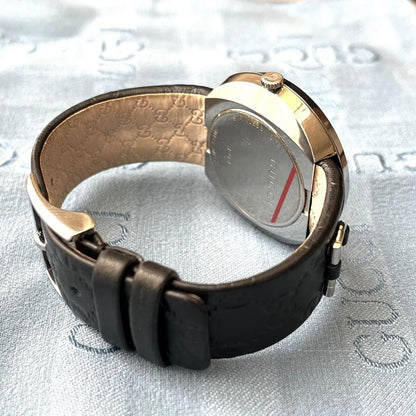 GUCCI Quartz Watch Wristwatch GG Silver Women's Authentic