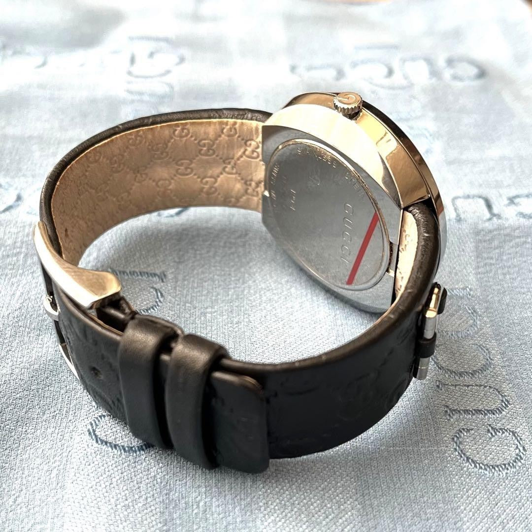 GUCCI Quartz Watch Wristwatch GG Silver Women's Authentic