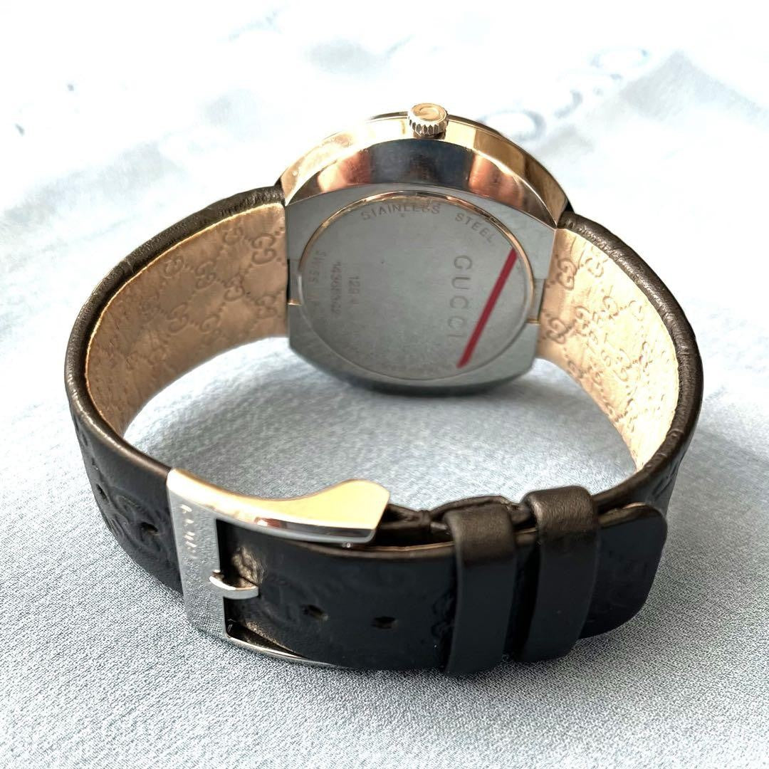 GUCCI Quartz Watch Wristwatch GG Silver Women's Authentic