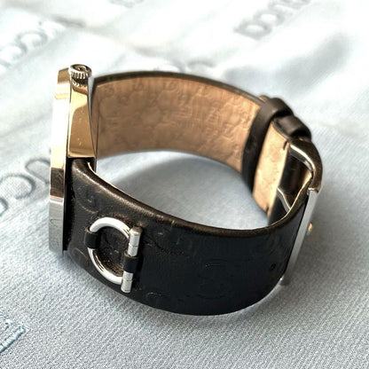 GUCCI Quartz Watch Wristwatch GG Silver Women's Authentic