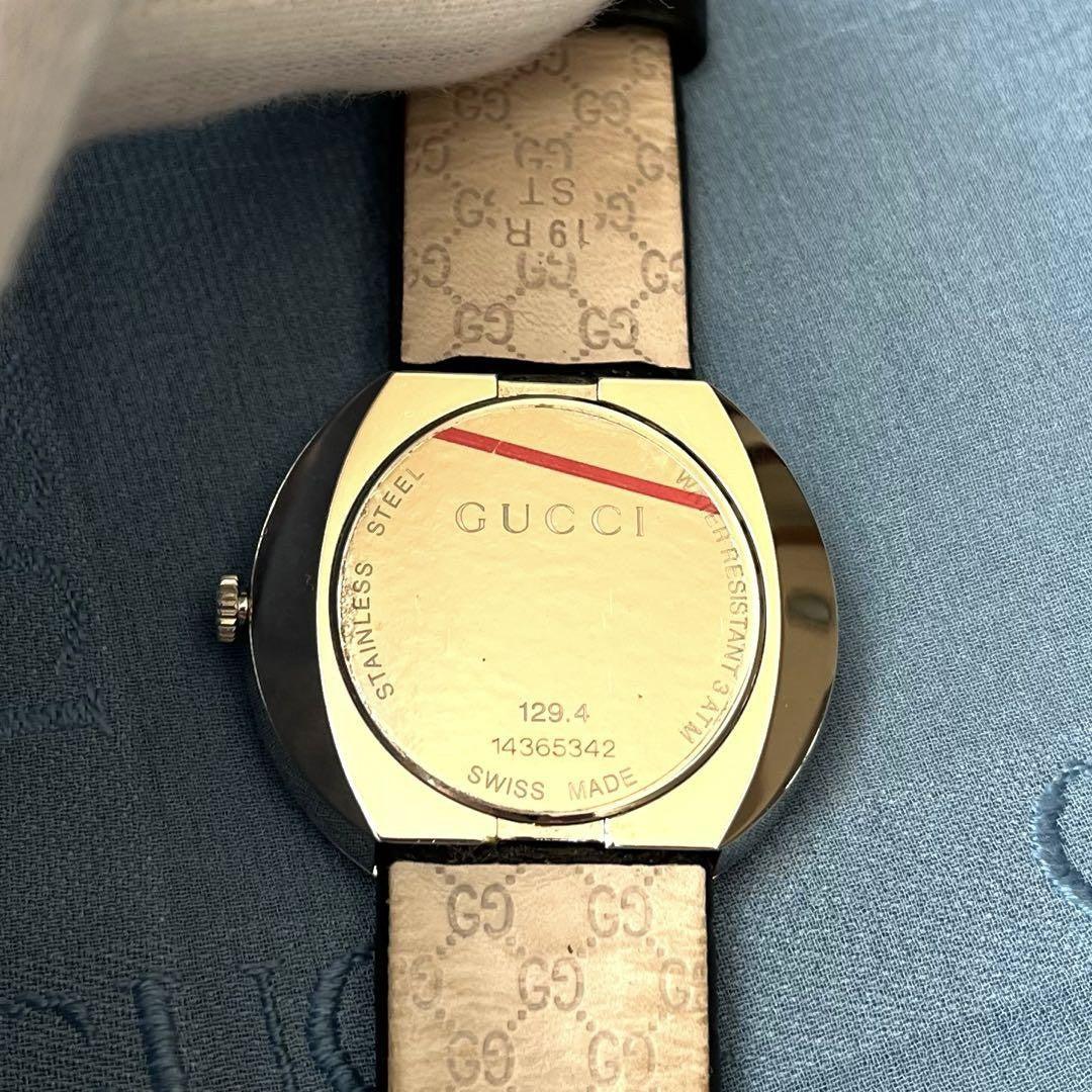 GUCCI Quartz Watch Wristwatch GG Silver Women's Authentic
