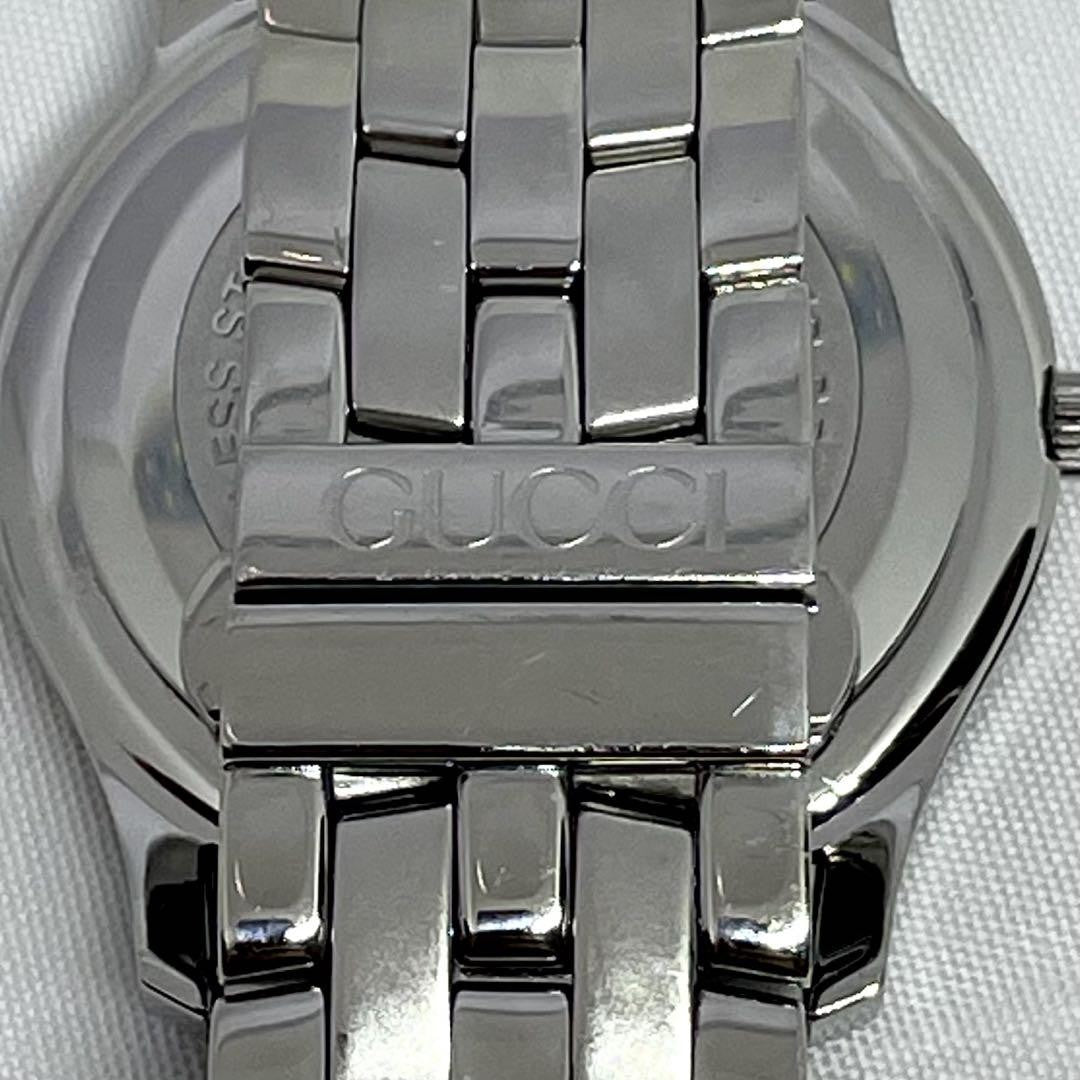 GUCCI 5500M Quartz Watch Wristwatch Black Silver Women's Authentic