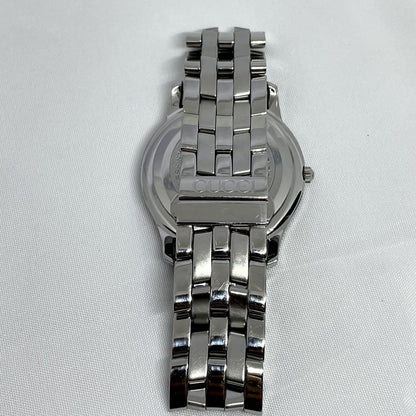 GUCCI 5500M Quartz Watch Wristwatch Black Silver Women's Authentic