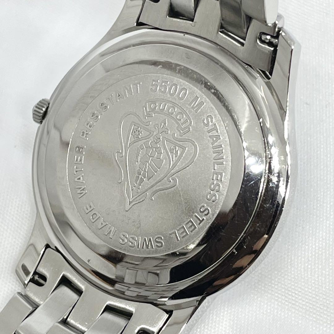 GUCCI 5500M Quartz Watch Wristwatch Black Silver Women's Authentic