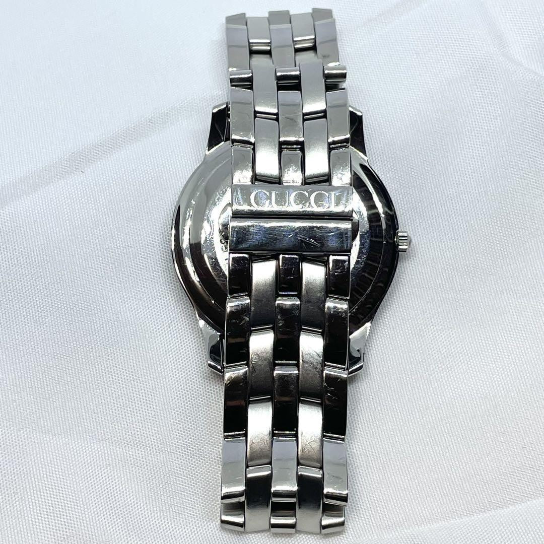 GUCCI 5500M Quartz Watch Wristwatch Black Silver Women's Authentic