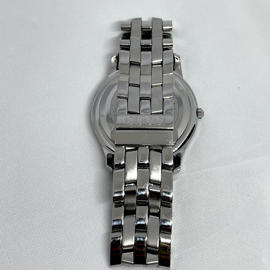 GUCCI 5500M Quartz Watch Wristwatch Black Silver Women's Authentic