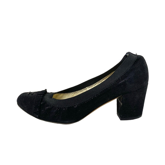 CHANEL Shoes Pumps Heel Cocomark EU 35 US 5 Black Authentic
