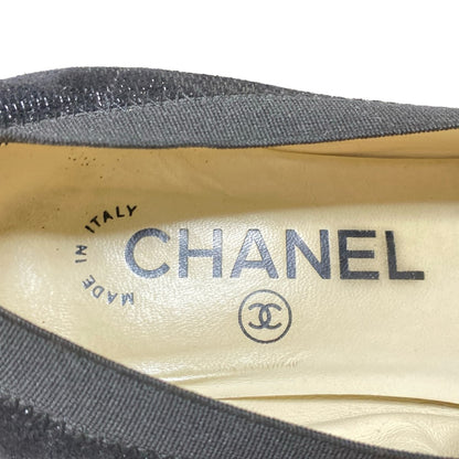 CHANEL Shoes Pumps Heel Cocomark EU 35 US 5 Black Authentic