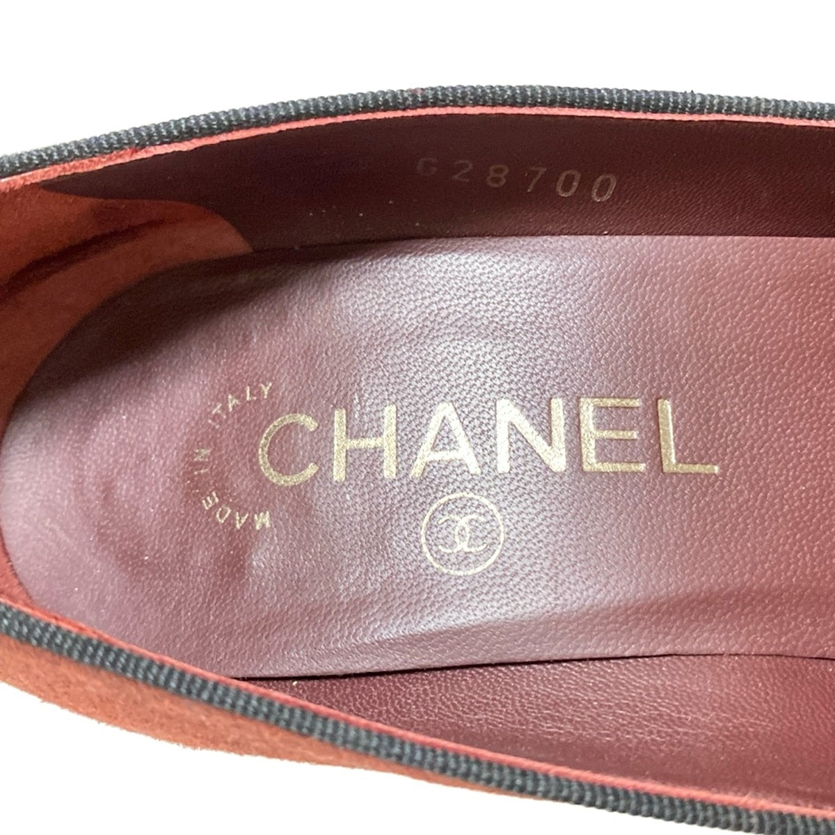 CHANEL Shoes Pumps Heel Cocomark EU 36 US 6 Suede Bordeaux Black Authentic
