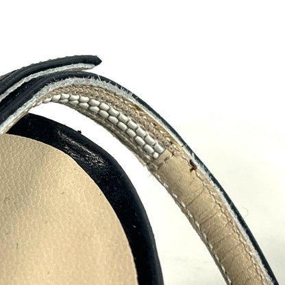 CHANEL Shoes Pumps Heel Cocomark EU 37 US 7 Beige Black Authentic