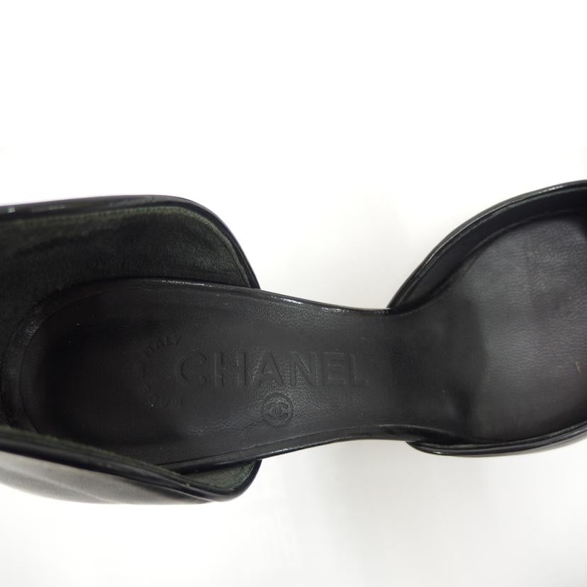 CHANEL Shoes Pumps Heel EU 37 US 7 Black Authentic