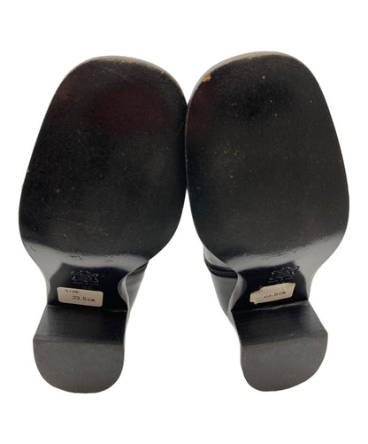 FENDI Long Boots Shoes Logo EU 36 US 6 Black Authentic