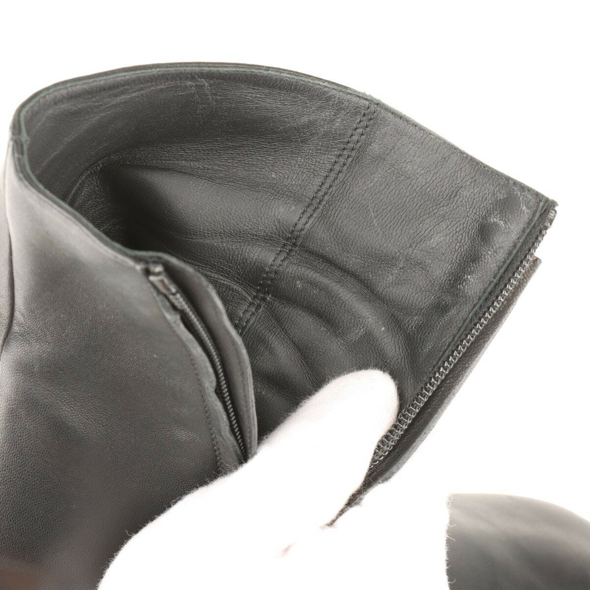 FENDI Short Boots Shoes EU 36 US 6 Leather Black Authentic