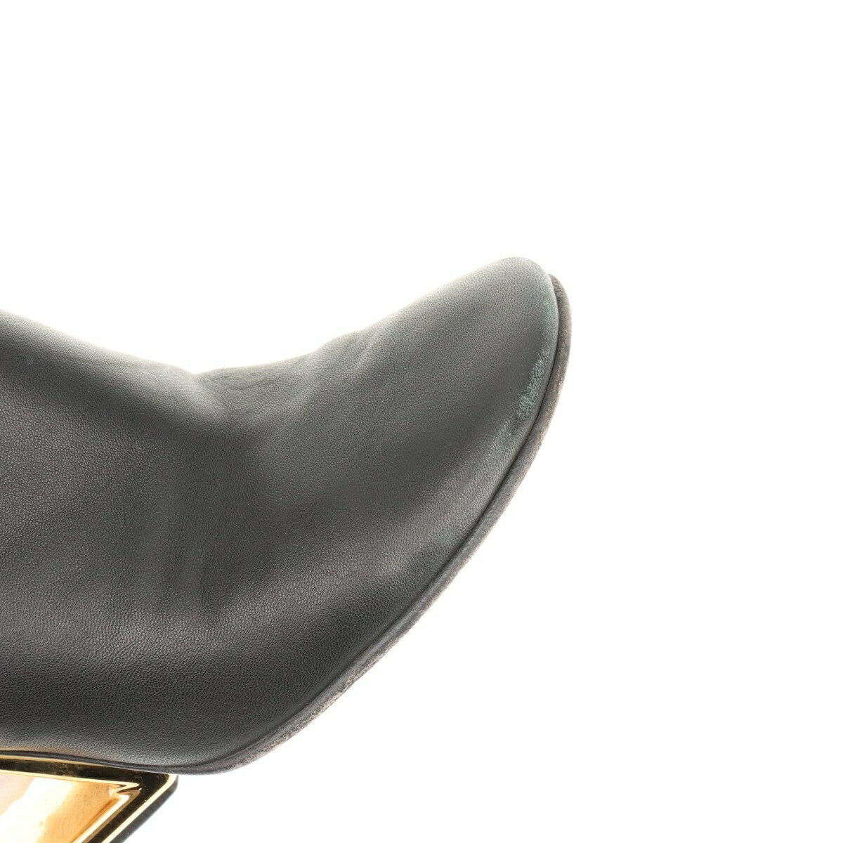 FENDI Short Boots Shoes EU 36 US 6 Leather Black Authentic
