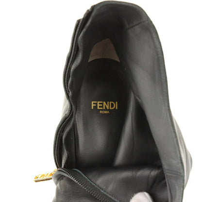 FENDI Short Boots Shoes EU 36 US 6 Leather Black Authentic