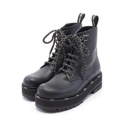 FENDI Boots Shoes EU 35 US 5 Leather Black Authentic