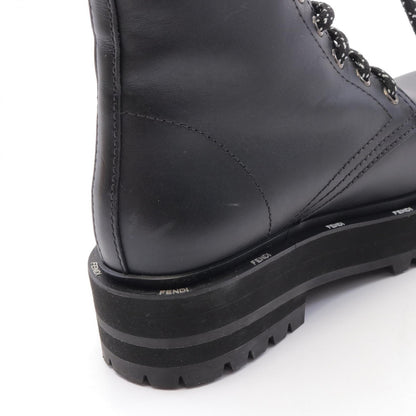 FENDI Boots Shoes EU 35 US 5 Leather Black Authentic