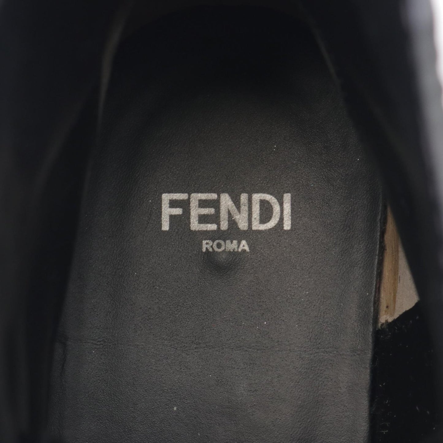 FENDI Boots Shoes EU 35 US 5 Leather Black Authentic