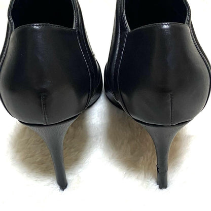 FENDI Short Boots Shoes EU 38.5 US 8.5 Leather Black Authentic