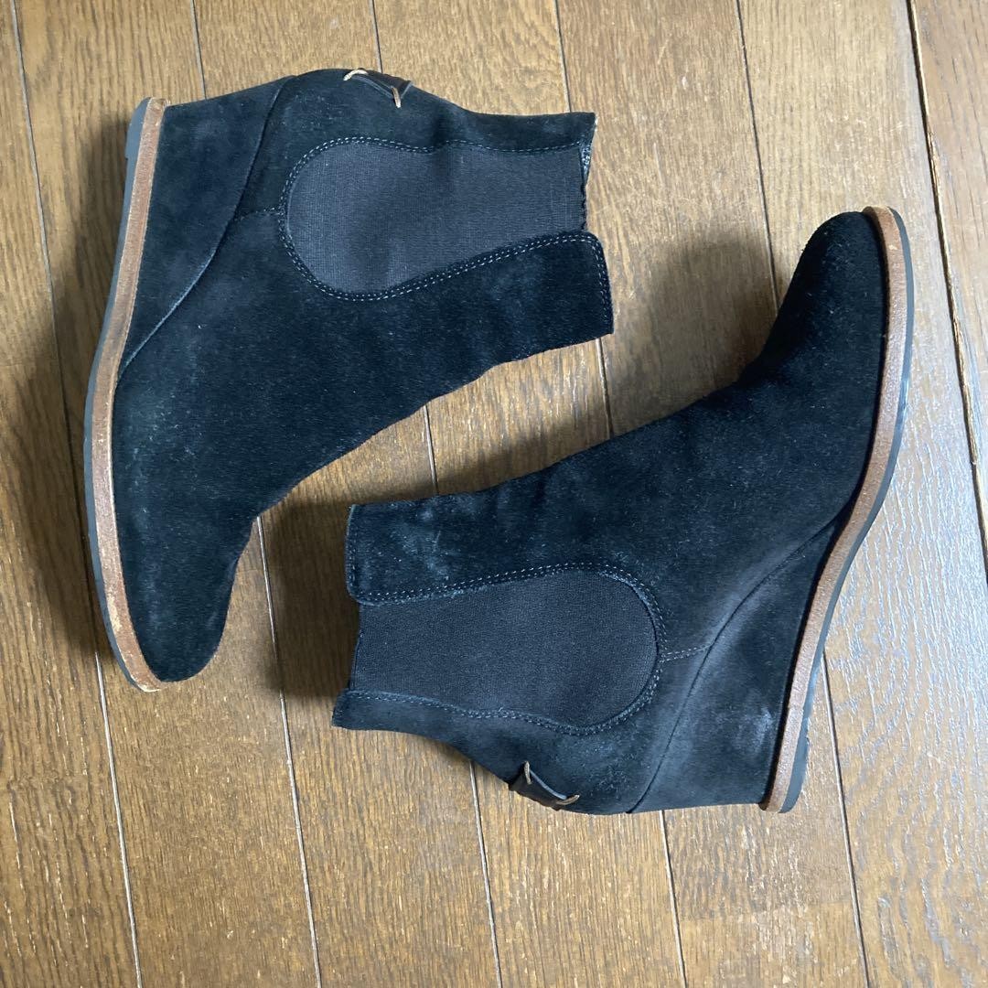 FENDI Short Boots Shoes EU 37 US 7 Suede Black Authentic