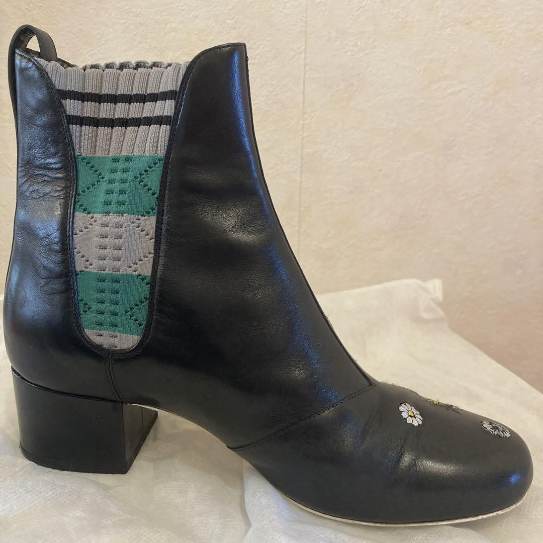 FENDI Short Boots Shoes EU 36 US 6 Black Authentic