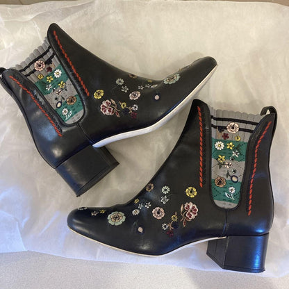 FENDI Short Boots Shoes EU 36 US 6 Black Authentic