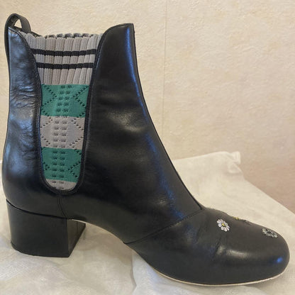 FENDI Short Boots Shoes EU 36 US 6 Black Authentic
