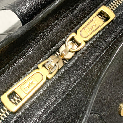 Saint Laurent Cabas Y Line Handbag Shoulder Bag YSL Cassandra Purse Black