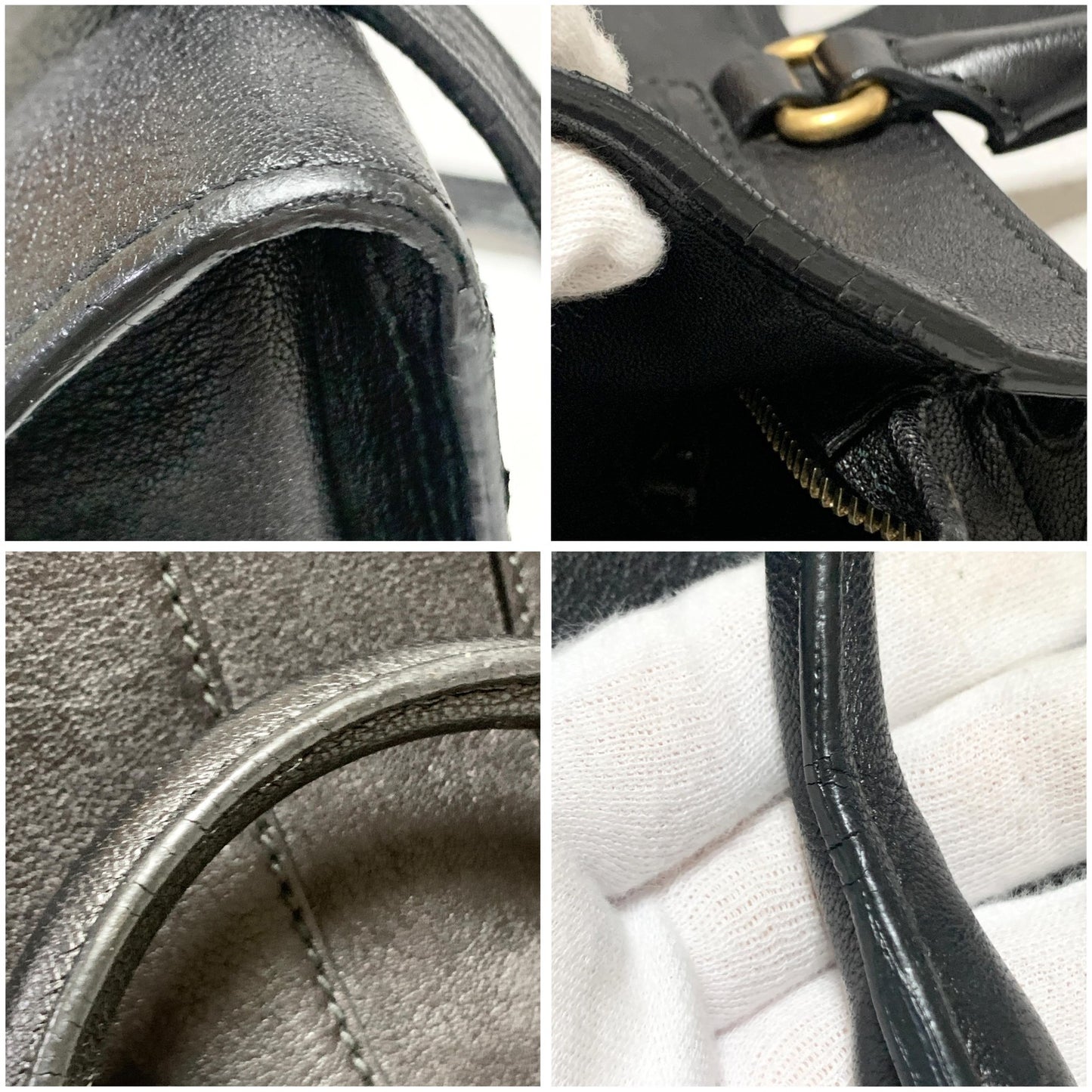 Saint Laurent Cabas Y Line Handbag Shoulder Bag YSL Cassandra Purse Black
