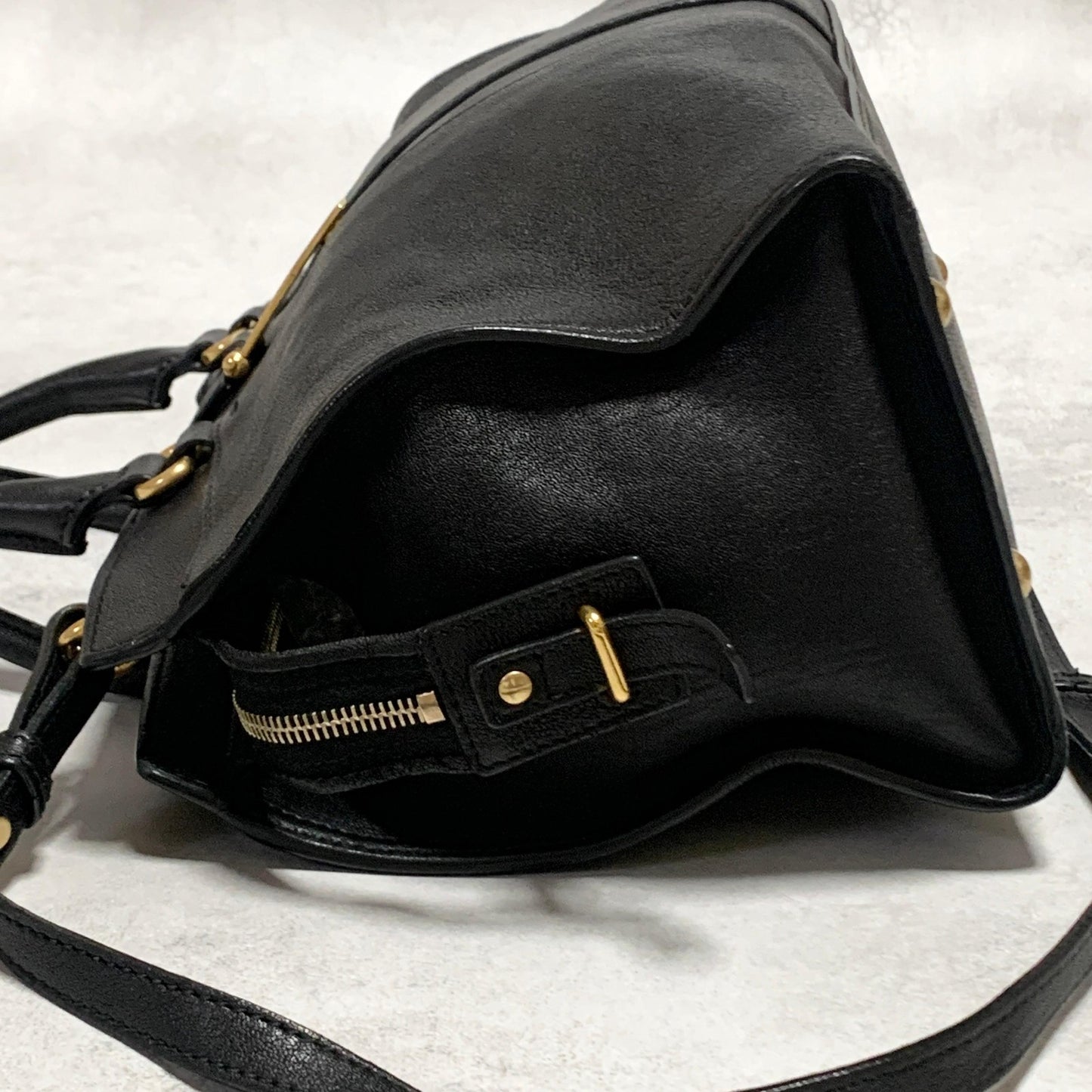 Saint Laurent Cabas Y Line Handbag Shoulder Bag YSL Cassandra Purse Black