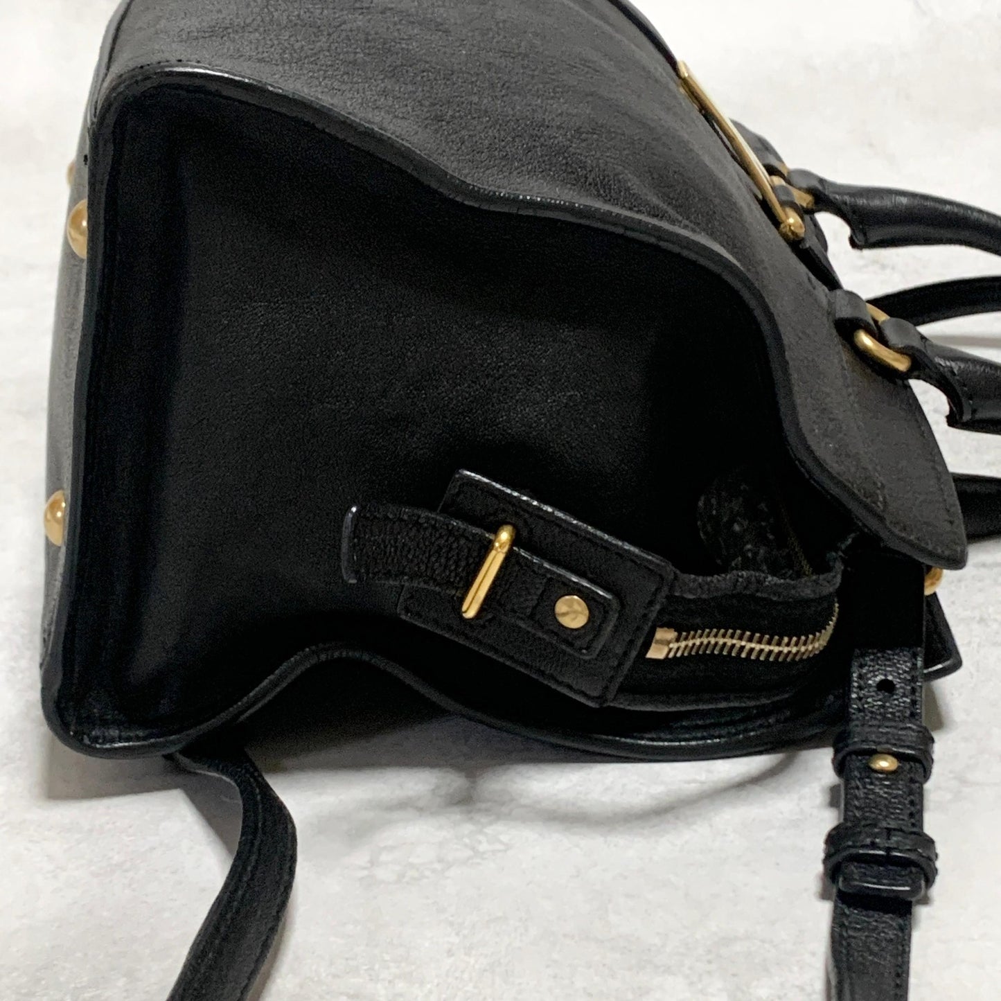 Saint Laurent Cabas Y Line Handbag Shoulder Bag YSL Cassandra Purse Black