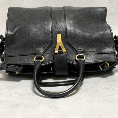 Saint Laurent Cabas Y Line Handbag Shoulder Bag YSL Cassandra Purse Black