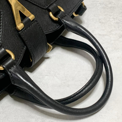 Saint Laurent Cabas Y Line Handbag Shoulder Bag YSL Cassandra Purse Black