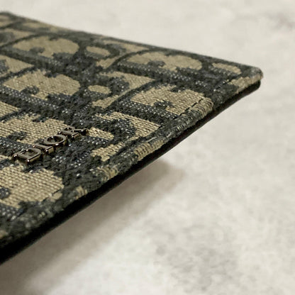 Christian Dior Wallet Oblique Trotter Logo Bi-fold Flap Compact Purse Canvas