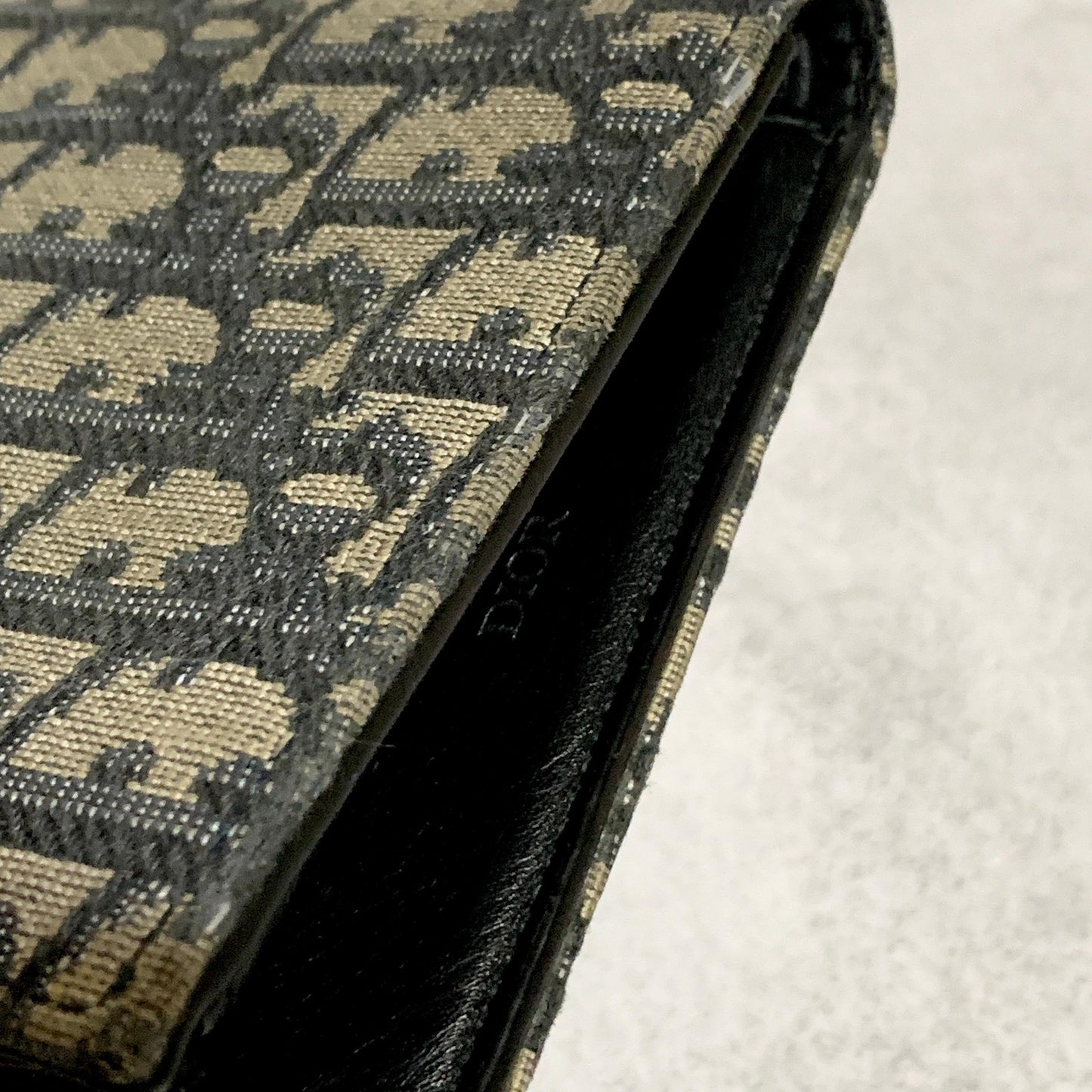 Christian Dior Wallet Oblique Trotter Logo Bi-fold Flap Compact Purse Canvas