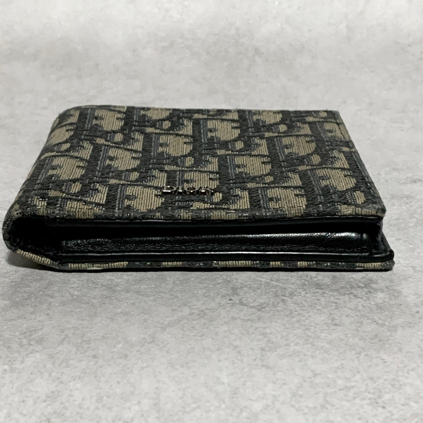 Christian Dior Wallet Oblique Trotter Logo Bi-fold Flap Compact Purse Canvas