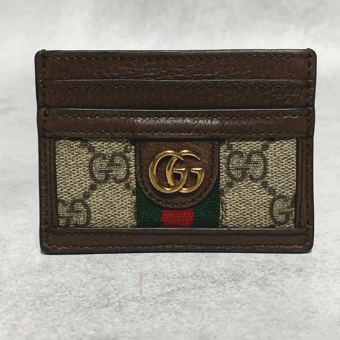 GUCCI Card Holder GG Ophidia Sherry Line Supreme Case Wallet Compact Authentic