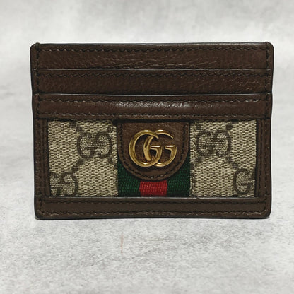 GUCCI Card Holder GG Ophidia Sherry Line Supreme Case Wallet Compact Authentic