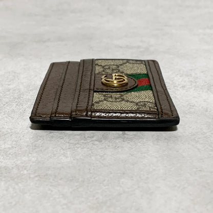 GUCCI Card Holder GG Ophidia Sherry Line Supreme Case Wallet Compact Authentic
