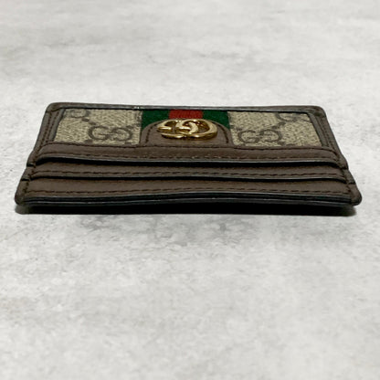 GUCCI Card Holder GG Ophidia Sherry Line Supreme Case Wallet Compact Authentic
